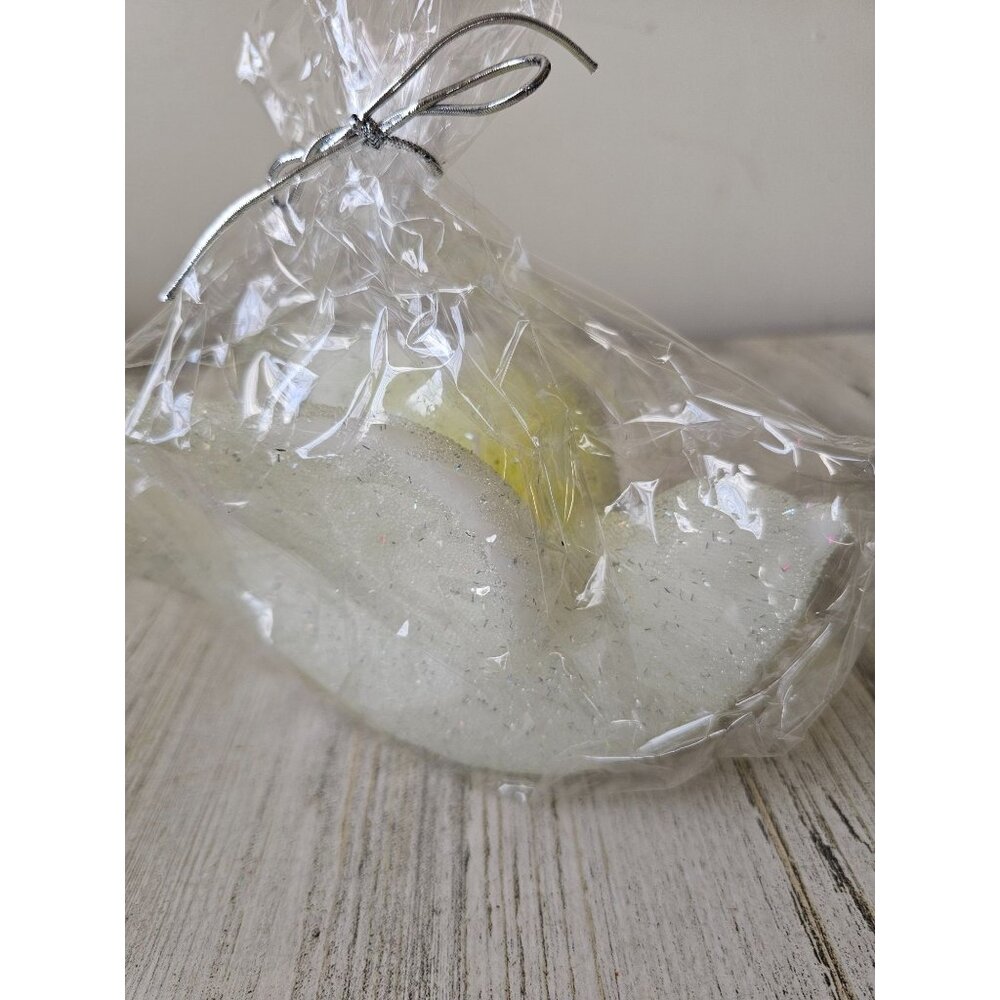 Pottery Barn sparkle dove candle bird glitter vintage